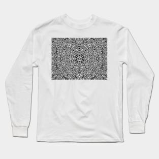 Thai pattern shapes, black and white, Vector abstract modern minimalist Long Sleeve T-Shirt